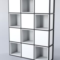 Стеллаж для разделения помещений Стронг №2А в стиле ЛОФТ, Белый