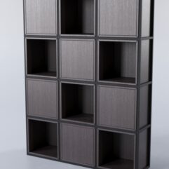 Стеллаж для разделения помещений Стронг №2А в стиле ЛОФТ, Дуб Венге