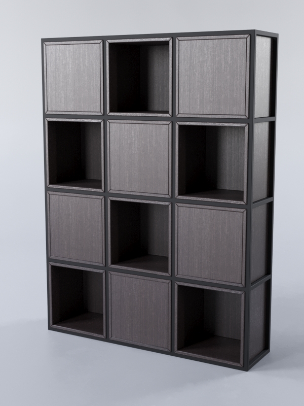 Стеллаж для разделения помещений Стронг №2А в стиле ЛОФТ, Дуб Венге