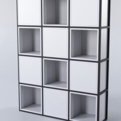 Стеллаж для разделения помещений Стронг №2А в стиле ЛОФТ, Серый