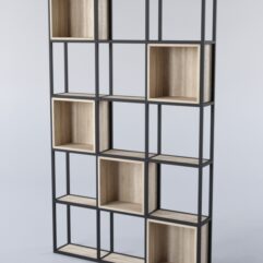 Стеллаж для разделения помещений Стронг №3 в стиле ЛОФТ, Дуб Сонома