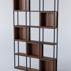 Стеллаж для разделения помещений Стронг №3 в стиле ЛОФТ, Орех