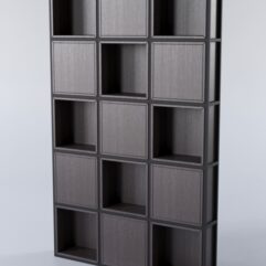 Стеллаж для разделения помещений Стронг №4 в стиле ЛОФТ, Дуб Венге