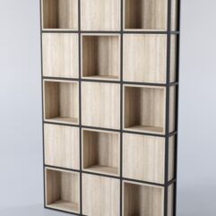 Стеллаж для разделения помещений Стронг №4 в стиле ЛОФТ, Дуб Сонома