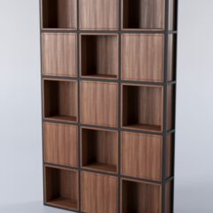 Стеллаж для разделения помещений Стронг №4 в стиле ЛОФТ, Орех