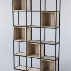 Стеллаж для разделения помещений Стронг №3А в стиле ЛОФТ, Дуб Сонома