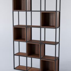 Стеллаж для разделения помещений Стронг №3А в стиле ЛОФТ, Орех