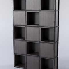 Стеллаж для разделения помещений Стронг №4А в стиле ЛОФТ, Дуб Венге