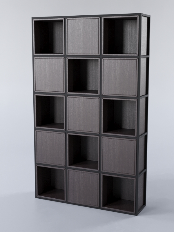 Стеллаж для разделения помещений Стронг №4А в стиле ЛОФТ, Дуб Венге