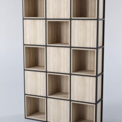 Стеллаж для разделения помещений Стронг №4А в стиле ЛОФТ, Дуб Сонома