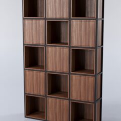 Стеллаж для разделения помещений Стронг №4А в стиле ЛОФТ, Орех