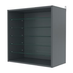 Витрина настенная №1-5ГГ, Темно-Серый