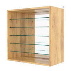 Витрина настенная №1-6ГГ с зеркалом, Дуб Золотистый