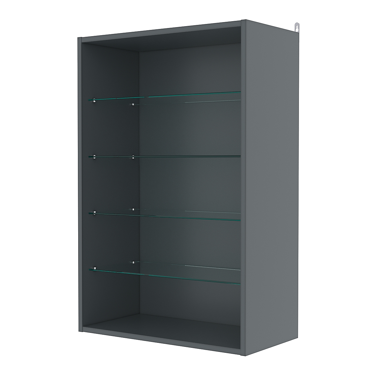 Витрина настенная №2-1ГГ, Темно-Серый