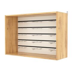 Витрина настенная №3-1ВГ, с экономпанелью, без полок, Дуб Золотистый