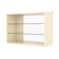 Витрина настенная №3-2ГГ с зеркалом, Крем Вайс