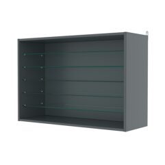 Витрина настенная №3-5ГГ, Темно-Серый