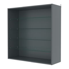 Витрина настенная №4-1ГГ, Темно-Серый