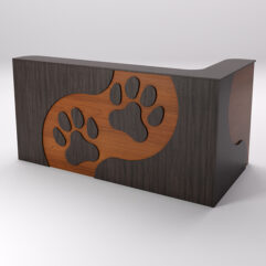 Ресепшен ПЭТ КЭТ угловой правый, Орех и Дуб Венге