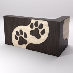 Ресепшен ПЭТ КЭТ угловой правый, Дуб Сонома и Дуб Венге