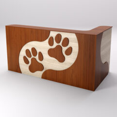 Ресепшен ПЭТ КЭТ угловой правый, Орех и Дуб Сонома