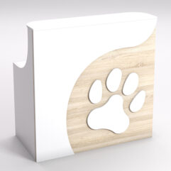 Ресепшен ПЭТ КЭТ прямой для правого угла, Белый и Дуб Сонома