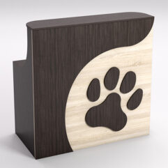 Ресепшен ПЭТ КЭТ прямой для правого угла, Дуб Сонома и Дуб Венге