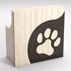 Ресепшен ПЭТ КЭТ прямой для правого угла, Дуб Венге и Дуб Сонома