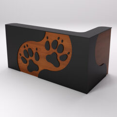 Ресепшен ПЭТ ДОГ угловой правый, Орех и Дуб Венге