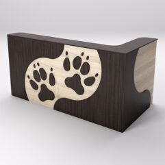 Ресепшен ПЭТ ДОГ угловой правый, Дуб Сонома и Дуб Венге