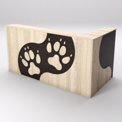 Ресепшен ПЭТ ДОГ угловой правый, Дуб Венге и Дуб Сонома