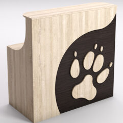 Ресепшен ПЭТ ДОГ прямой для правого угла, Дуб Венге и Дуб Сонома