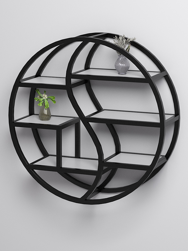 Стеллаж настенный Стронг №1 в стиле ЛОФТ, Серый