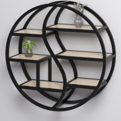 Стеллаж настенный Стронг №1 в стиле ЛОФТ, Дуб Сонома