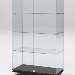 Витрина стеклянная ПРИМАВЕРА МОДЕРН №5 (с дверками, задняя стенка - стекло), Дуб Венге