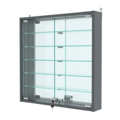 Витрина настенная №1-6АУ, Темно-Серый