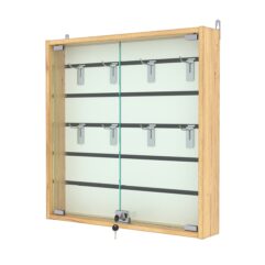 Витрина настенная №1-1БУ с экономпанелью, без полок, Дуб Золотистый