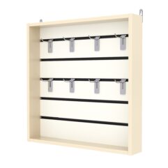 Витрина настенная №1-1ВУ с экономпанелью, без полок, Крем Вайс