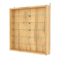 Витрина настенная №1-5ГУ, Дуб Золотистый