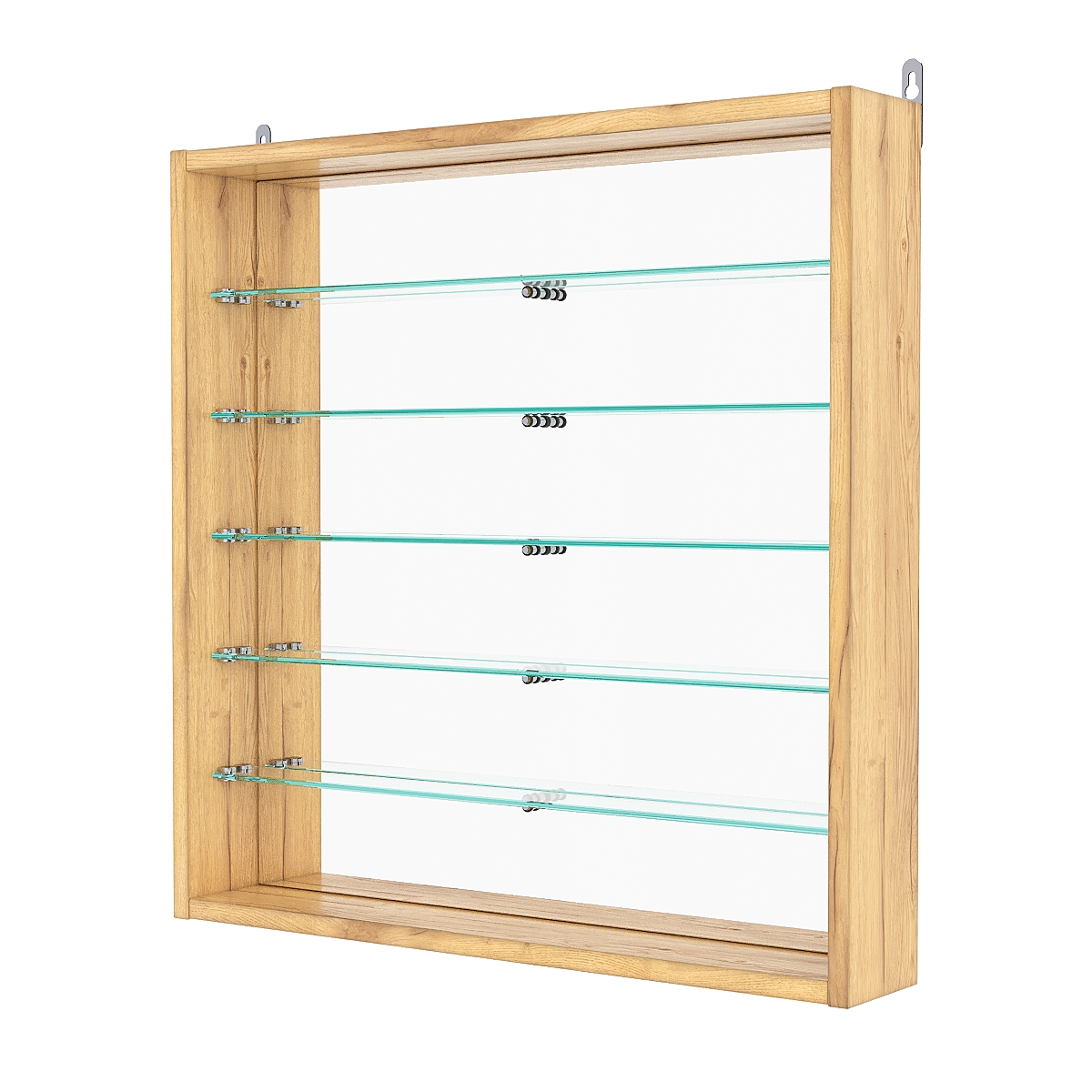 Витрина настенная №1-6ГУ с зеркалом, Дуб Золотистый