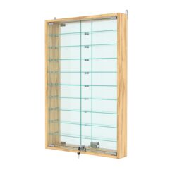 Витрина настенная №2-6АУ с зеркалом, Дуб Золотистый