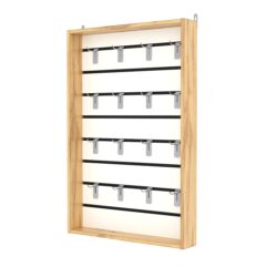 Витрина настенная №2-1ВУ с экономпанелью, без полок, Дуб Золотистый