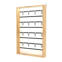 Витрина настенная №2-2ВУ с экономпанелью, без полок, с подсветкой, Дуб Золотистый