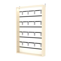 Витрина настенная №2-2ВУ с экономпанелью, без полок, с подсветкой, Крем Вайс