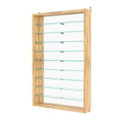 Витрина настенная №2-6ГУ с зеркалом, Дуб Золотистый