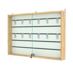 Витрина настенная №3-1БУ с экономпанелью, без полок, Дуб Золотистый