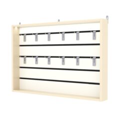 Витрина настенная №3-2ВУ с экономпанелью, без полок, с подсветкой, Крем Вайс