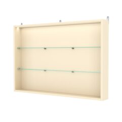 Витрина настенная №3-3ГУ с подсветкой, Крем Вайс