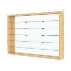 Витрина настенная №3-6ГУ с зеркалом, Дуб Золотистый