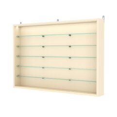 Витрина настенная №3-7ГУ с подсветкой, Крем Вайс